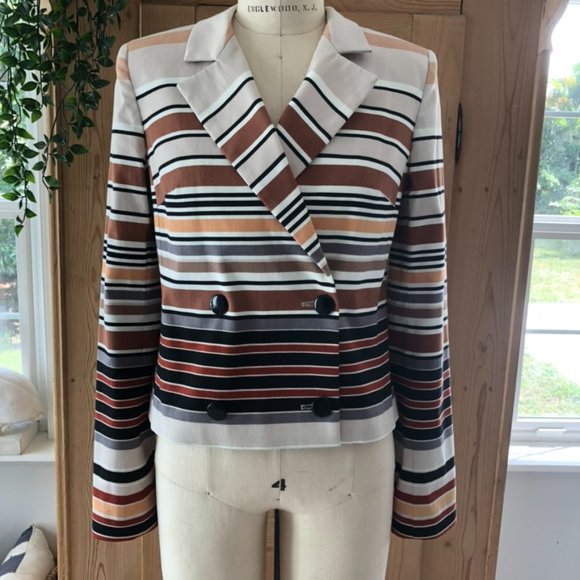 Designer Krisstel UA Double Breasted Blazer Ivory - Picture 1 of 5